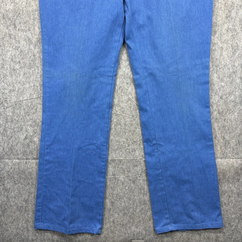 True Vintage 1970s Dickies Chino Work Pants Navy Blue Talon Zipper Men's 36 x 33